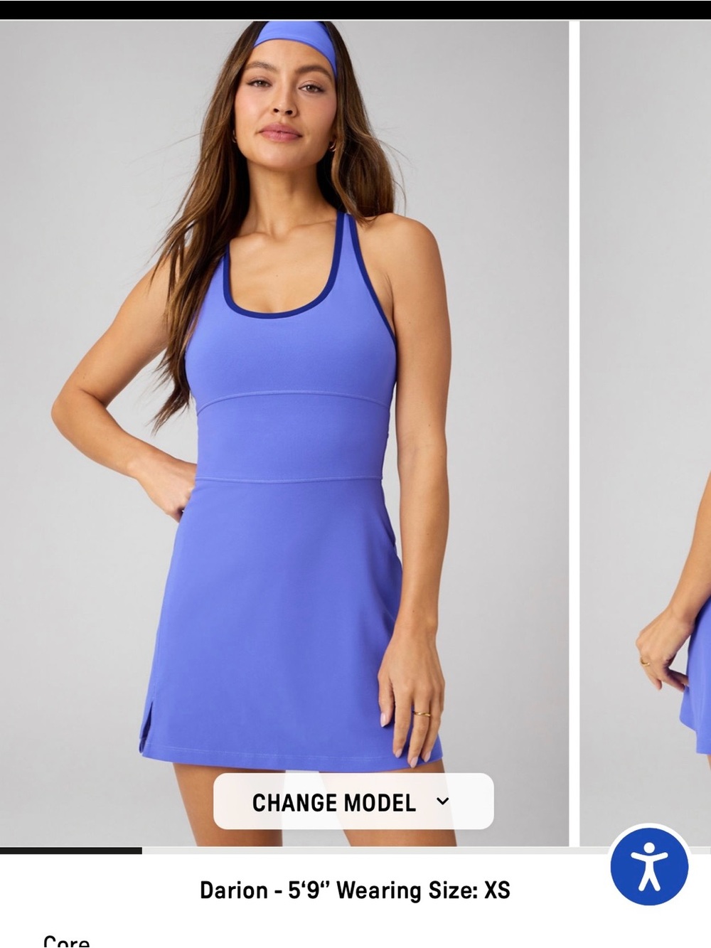 Fabletics Exercise Royal Blue Cutout Mini Dress